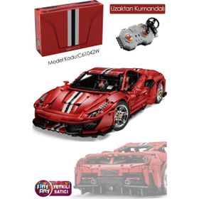 Vagonlife Cada Italian Red Supercar -C61042W 3187 Parça Uzaktan Kumandalı Oyuncak Yapım Seti