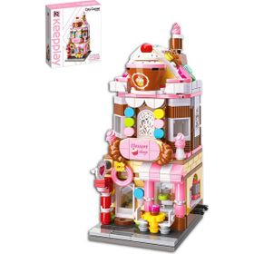 Vagonlife FFK-0101 KEEPPLEY City Corner/Şehir Köşesi Serisi Tatlı Mağazası 344 Parça Oyuncak Yapım Seti