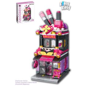 Vagonlife FFK-0103 KEEPPLEY City Corner/Şehir Köşesi Serisi Kozmetik Mağazası 348 Parça Oyuncak Yapım Seti