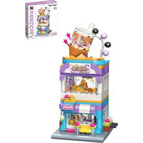 Vagonlife FFK-0108 Keeppley City Corner/şehir Köşesi Serisi Buble Tea Mağazası 302 Parça Oyuncak Yapım Seti