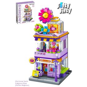 Vagonlife FFK-28003 KEEPPLEY City Corner/Şehir Köşesi Serisi Parfüm Mağazası 306 Parça Oyuncak Yapım Seti