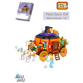 Vagonlife FFLZ-1134 LOZ Creative Serisi Kabak Arabası 839 Parça Oyuncak Yapım Seti