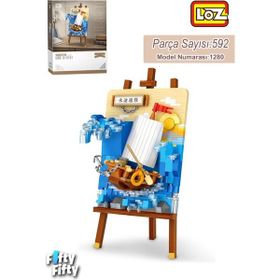 Vagonlife FFLZ-1280 LOZ Creative Serisi Gemi Tablosu 592 Parça Oyuncak Yapım Seti
