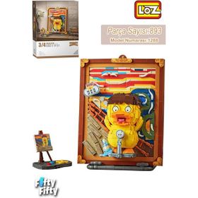 Vagonlife FFLZ-1288 LOZ Creative Serisi Şövale Figürlü Ve Tablo 893 Parça Oyuncak Yapım Seti