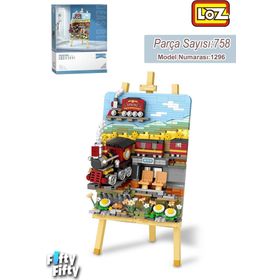 Vagonlife FFLZ-1296 LOZ Creative Serisi Tren Tablosu 758 Parça Oyuncak Yapım Seti