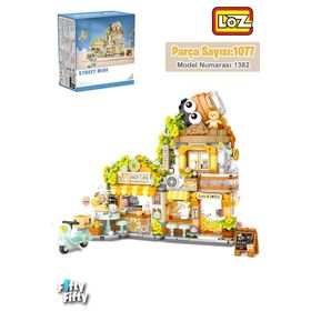 Vagonlife FFLZ-1382 Loz Street Mini Serisi Cafe 1077 Parça Oyuncak Yapım Seti