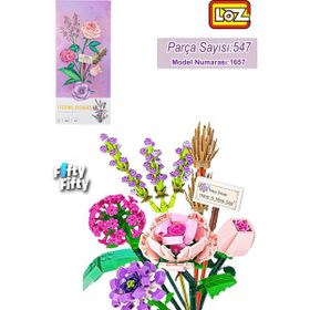 Vagonlife FFLZ-1657 Dekoratif ve Koleksiyonluk Çiçek Buketi 547 Parça Yapım Seti