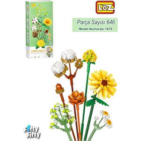 Vagonlife FFLZ-1670 Dekoratif ve Koleksiyonluk Çiçek Buketi 646 Parça Yapım Seti