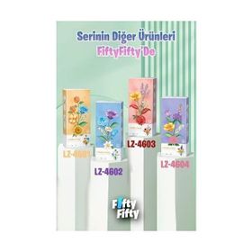 Vagonlife FFLZ-4602 Dekoratif ve Koleksiyonluk Çiçek Buketi 488 Parça Yapım Seti