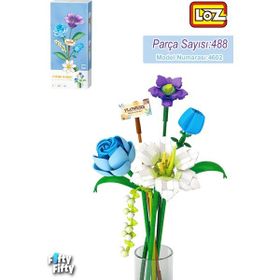 Vagonlife FFLZ-4602 Dekoratif ve Koleksiyonluk Çiçek Buketi 488 Parça Yapım Seti