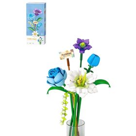 Vagonlife FFLZ-4602 Dekoratif ve Koleksiyonluk Çiçek Buketi 488 Parça Yapım Seti