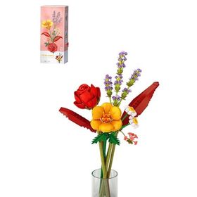 Vagonlife FFLZ-4603 Dekoratif ve Koleksiyonluk Çiçek Buketi 574 Parça Yapım Seti
