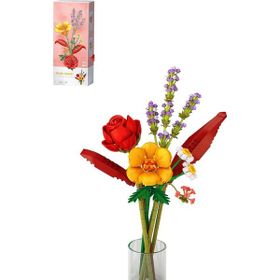 Vagonlife FFLZ-4603 Dekoratif ve Koleksiyonluk Çiçek Buketi 574 Parça Yapım Seti
