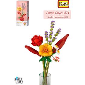 Vagonlife FFLZ-4603 Dekoratif ve Koleksiyonluk Çiçek Buketi 574 Parça Yapım Seti