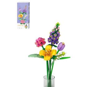 Vagonlife FFLZ-4604 Dekoratif ve Koleksiyonluk Çiçek Buketi 608 Parça Yapım Seti