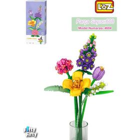 Vagonlife FFLZ-4604 Dekoratif ve Koleksiyonluk Çiçek Buketi 608 Parça Yapım Seti