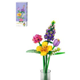 Vagonlife FFLZ-4604 Dekoratif ve Koleksiyonluk Çiçek Buketi 608 Parça Yapım Seti