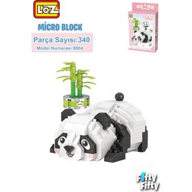 Vagonlife FFLZ-8804 Loz Micro Block Serisi Panda 340 Parça Oyuncak Yapım Seti