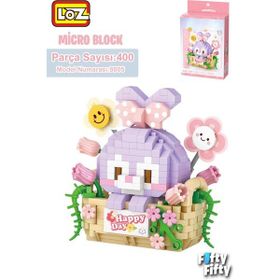 Vagonlife FFLZ-8805 LOZ Micro Block Serisi Sevimli Tavşan 400 Parça Oyuncak Yapım Seti