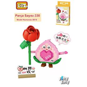 Vagonlife FFLZ-8818 LOZ Micro Block Serisi Sevimli Çiçek 330 Parça Oyuncak Yapım Seti