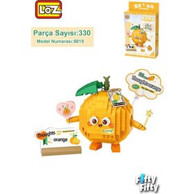 Vagonlife FFLZ-8819 LOZ Micro Block Serisi Sevimli Portakal 330 Parça Oyuncak Yapım Seti
