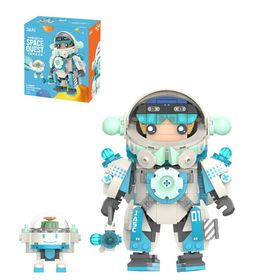 Vagonlife Jaki Space Quest Serisi Mavi Astronot-JK9107 488 Parça Oyuncak Yapım Seti