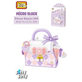 Vagonlife Loz Micro Block Sweet Bag Serisi Mor Çanta 350 Parça Oyuncak Yapım Seti