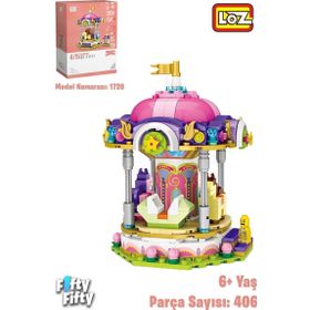 Vagonlife Loz Mini Block Serisi Atlıkarınca -LZ1720 406 Parça Oyuncak Yapım Seti