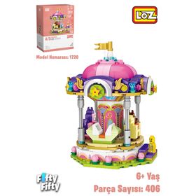 Vagonlife Loz Mini Block Serisi Atlıkarınca -LZ1720 406 Parça Oyuncak Yapım Seti