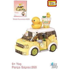 Vagonlife LOZ Mini Block Serisi/Sarı Araba -LZ4209 260 Parça Oyuncak Yapım Seti