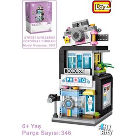 Vagonlife LOZ Street Mini Serisi Fotoğraf Dükkanı -LZ1647 346 Parça Oyuncak Yapım Seti