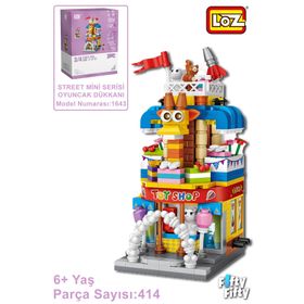 Vagonlife LOZ Street Mini Serisi Oyuncak Dükkanı LZ1643 414 Parça Oyuncak Yapım Seti