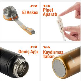 Vagonlife TKK 2022 500 ml Altın Çelik Termos
