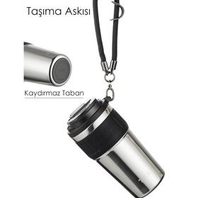 Vagonlife TKK 2023 630 ml Gri Özel Seri Çelik Mug Pipetli Termos