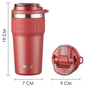 Vagonlife TKK 2023 630 ml Kırmızı Özel Seri Çelik Mug Pipetli Termos