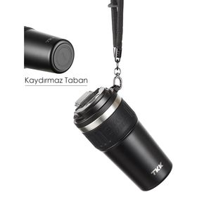 Vagonlife TKK 2023 630 ml Siyah Özel Seri Çelik Mug Pipetli Termos