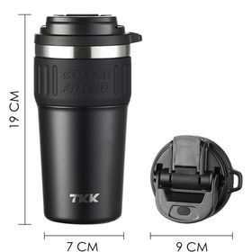 Vagonlife TKK 2023 630 ml Siyah Özel Seri Çelik Mug Pipetli Termos