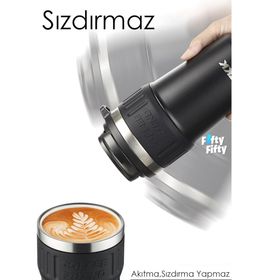 Vagonlife TKK 2023 630 ml Siyah Özel Seri Çelik Mug Pipetli Termos