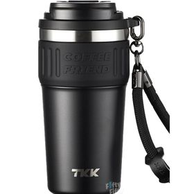 Vagonlife TKK 2023 630 ml Siyah Özel Seri Çelik Mug Pipetli Termos