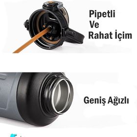 Vagonlife TKK 2028 1650 ml Profesyonel Mavi Çelik Termos