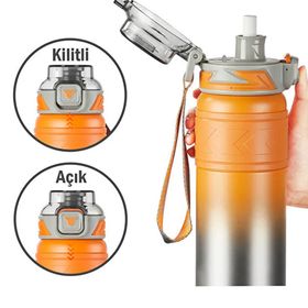 Vagonlife TKK2025 900 ml Turuncu Çelik Termos