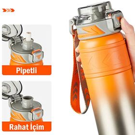 Vagonlife TKK2025 900 ml Turuncu Çelik Termos