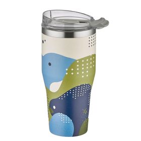Vagonlife Tumbler Özel Desenli Cup 590 ml Yeşil Vakumlu Paslanmaz Çelik Termos
