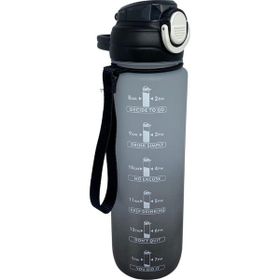 Vagonlife VGN-2219 Gri Siyah 1000 ml Pipetli Tritan Çift Renkli Matara
