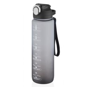 Vagonlife VGN-2219 Gri Siyah 1000 ml Pipetli Tritan Çift Renkli Matara