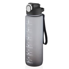 Vagonlife VGN-2219 Gri Siyah 1000 ml Pipetli Tritan Çift Renkli Matara