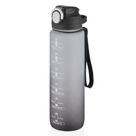 Vagonlife VGN-2219 Gri Siyah 1000 ml Pipetli Tritan Çift Renkli Matara