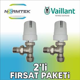 Vaillant VAI-TP1 2 Adet Köşe Pex Termostatik Radyatör Vanası