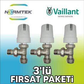 Vaillant VAI-TP1 3 Adet Köşe Pex Termostatik Radyatör Vanası