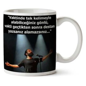 Vaktinde Tek Kelimeyle Baskılı Kupa